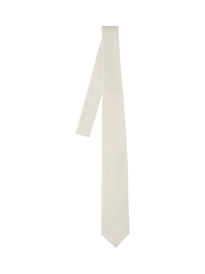 Auralee Adjustable Cotton Tie In Soft Cream