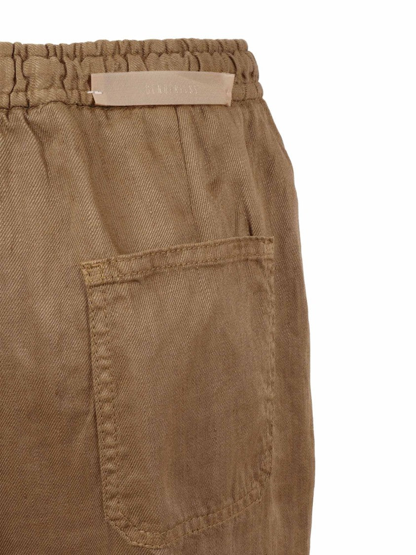 Briglia Relaxed Straight Leg Linen Straight-Leg Pants