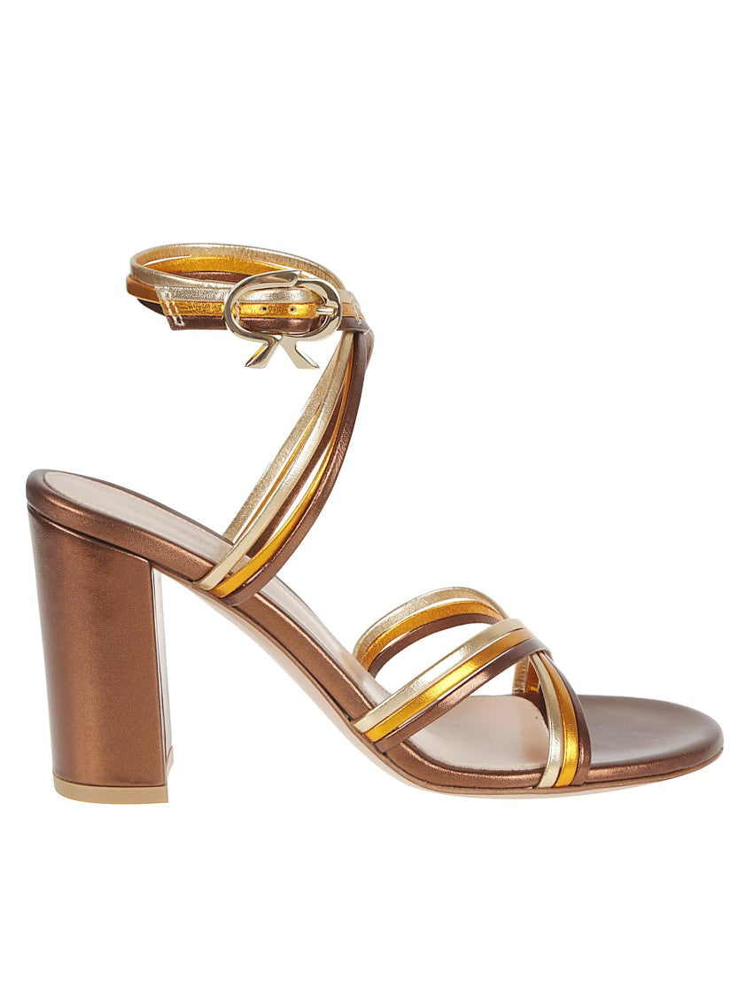 Gianvito Rossi Intertwined Suede And Fabric Sandals