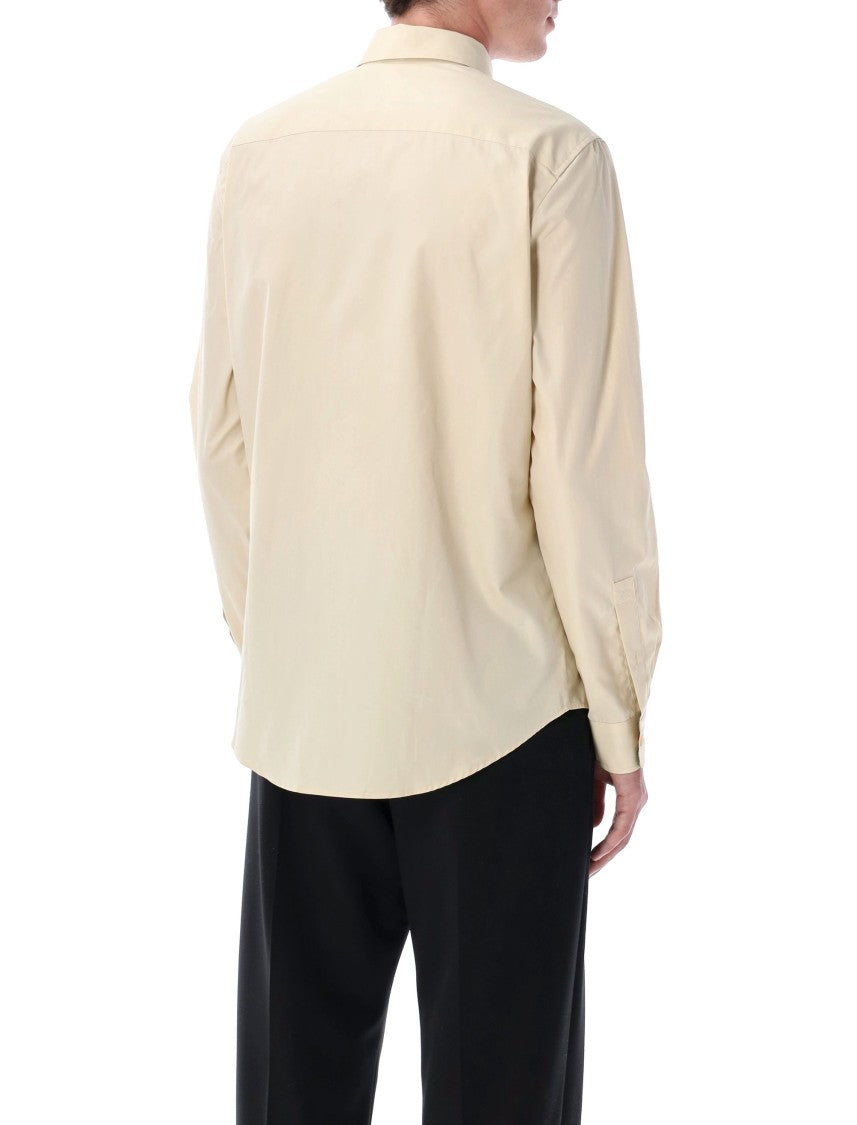 Burberry Long-Sleeve Button-Up Shirt With Pointed Collar