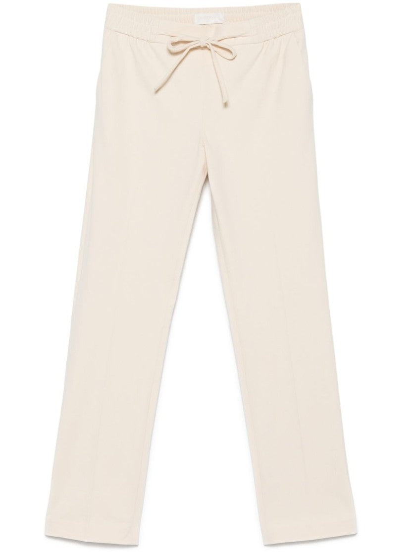 Circolo 1901 Relaxed-Fit Cream Pants With Drawstring Waist