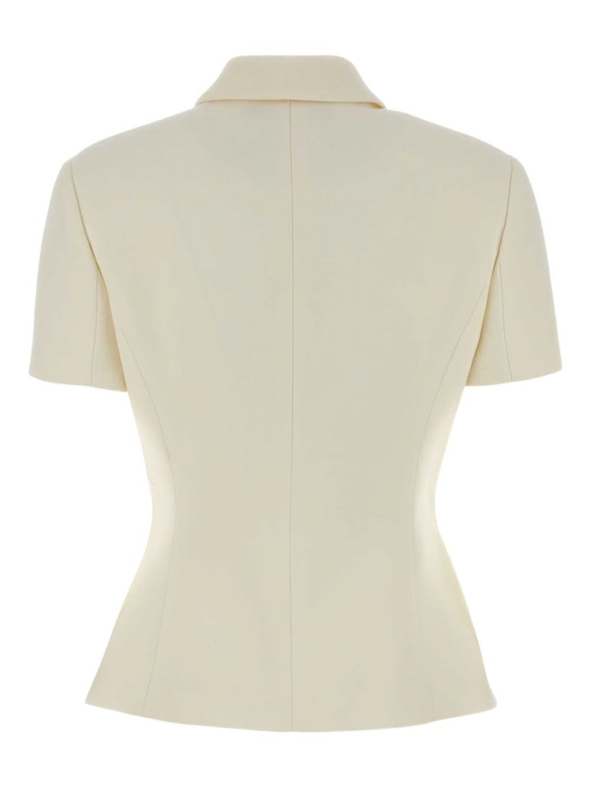 Versace Double-Breasted Tailored Jacket With Decorative Buttons