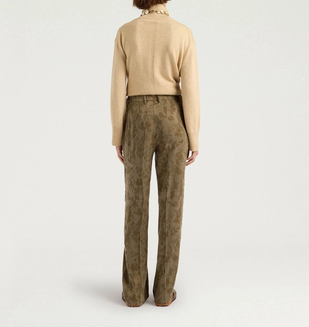 Momonì Wide-Leg Pants With Camouflage-Inspired Pattern