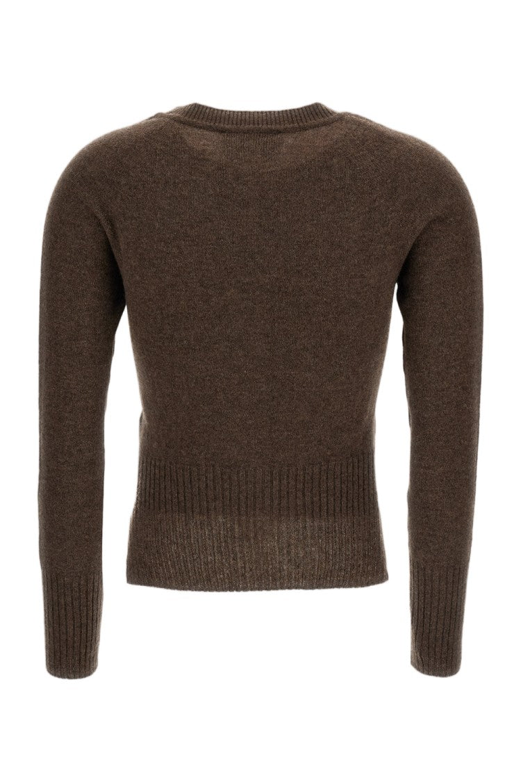 Simone Rocha Cropped Cashmere Cardigan With Crystal-Cut Appliqué