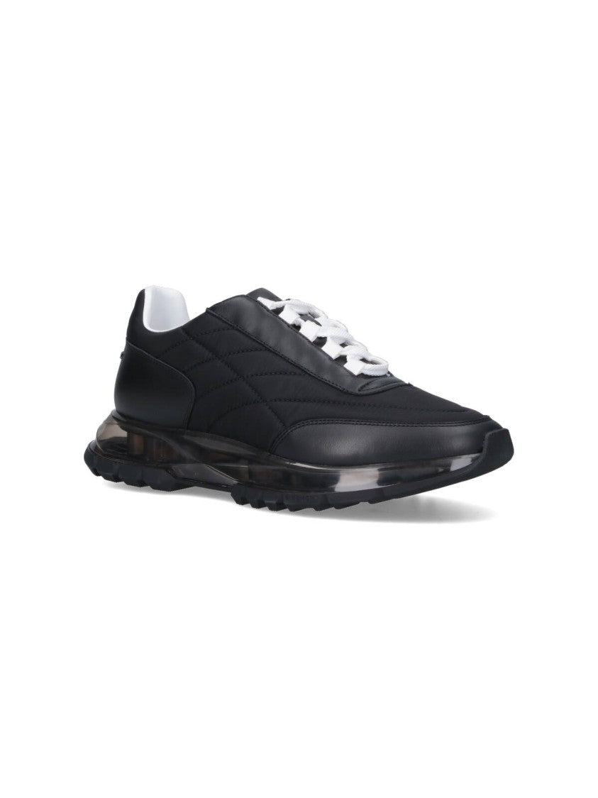 Givenchy Quilted Black Sneakers With Translucent Sole And Contrasting Laces