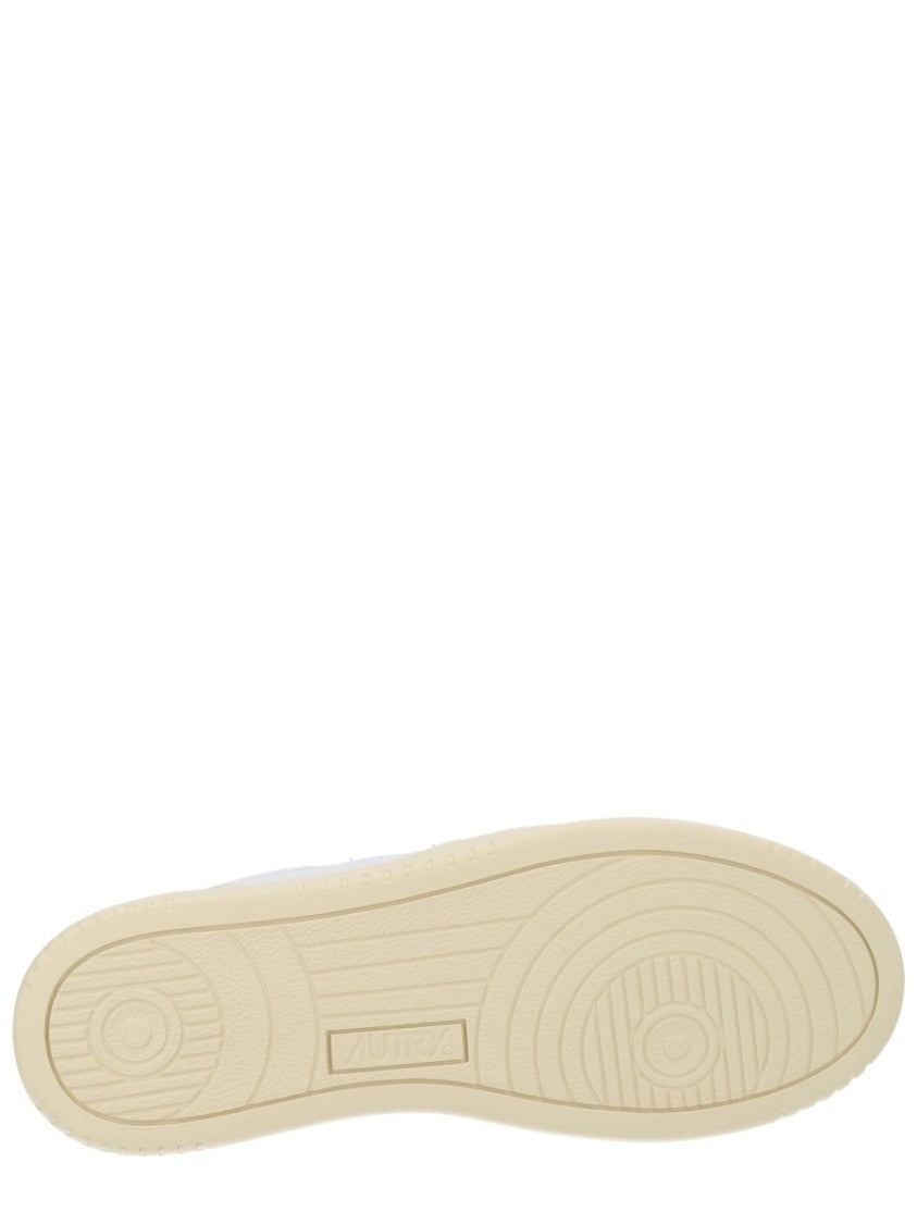 Autry Medalist Low Yellow Accent Perforated Sneakers