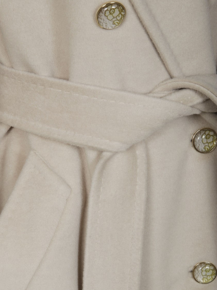 Max Mara Knee-Length Double-Breasted Coat With Belted Waist