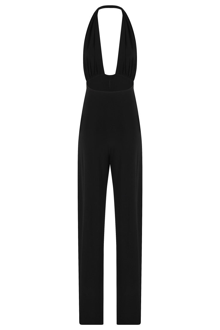 Norma Kamali Cross Halet Straight Leg Jumpsuit