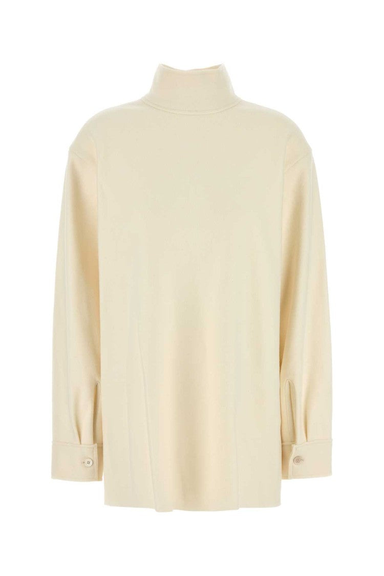 Jil Sander Cream Wool Blend Blouse