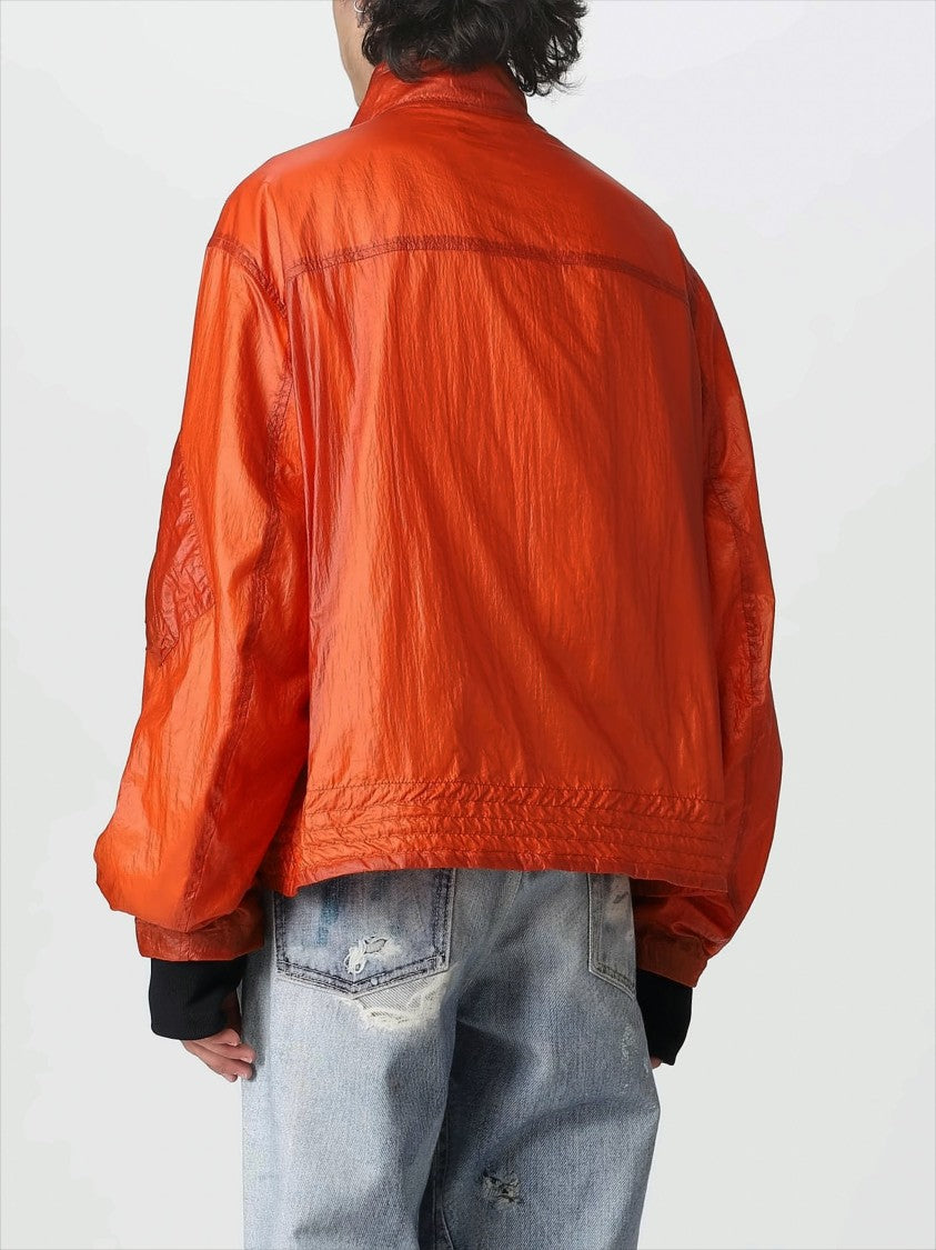 Our Legacy Lightweight Orange Jacket With High Collar