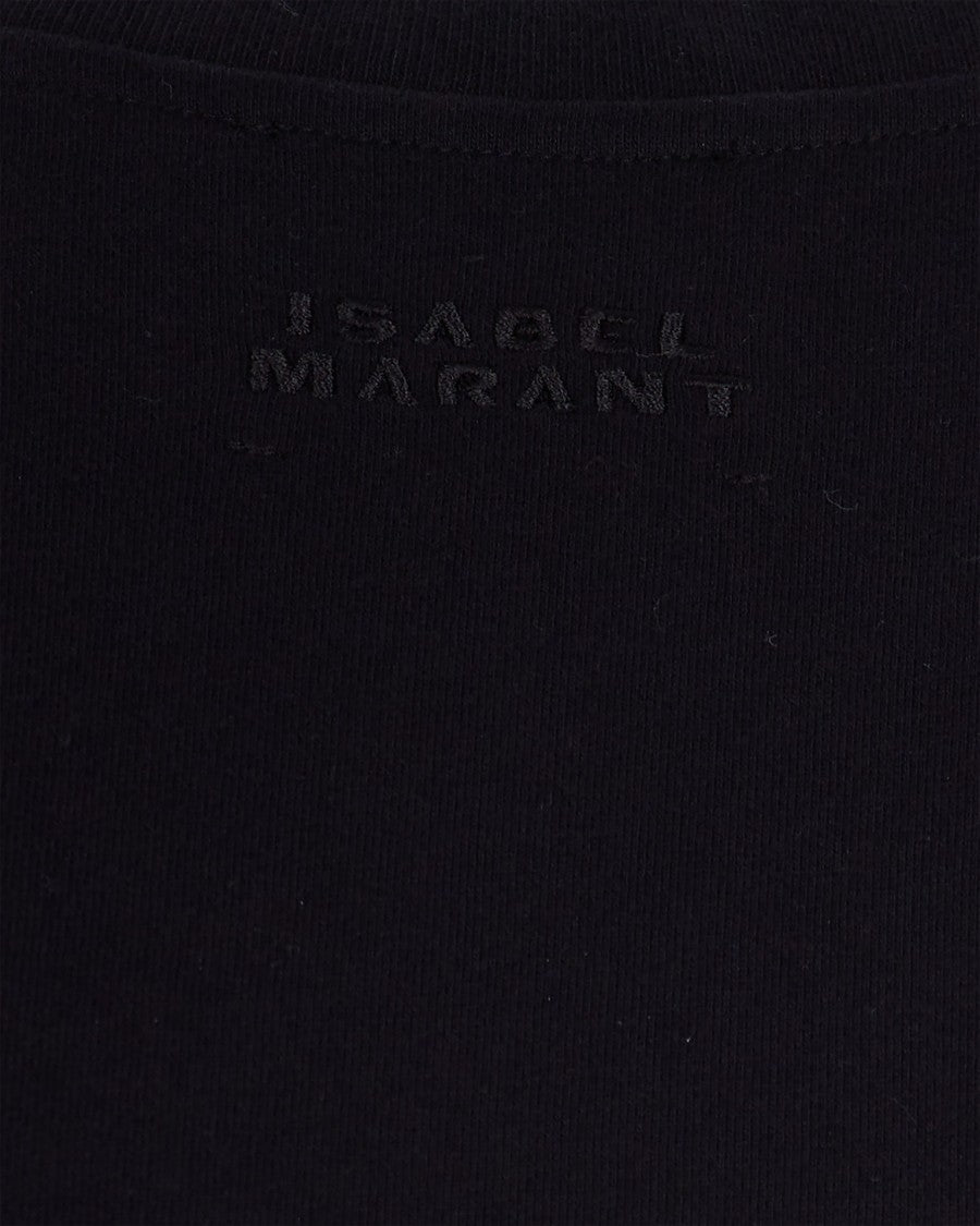 Isabel Marant Fitted Black Mini Dress With Pleated Detailing
