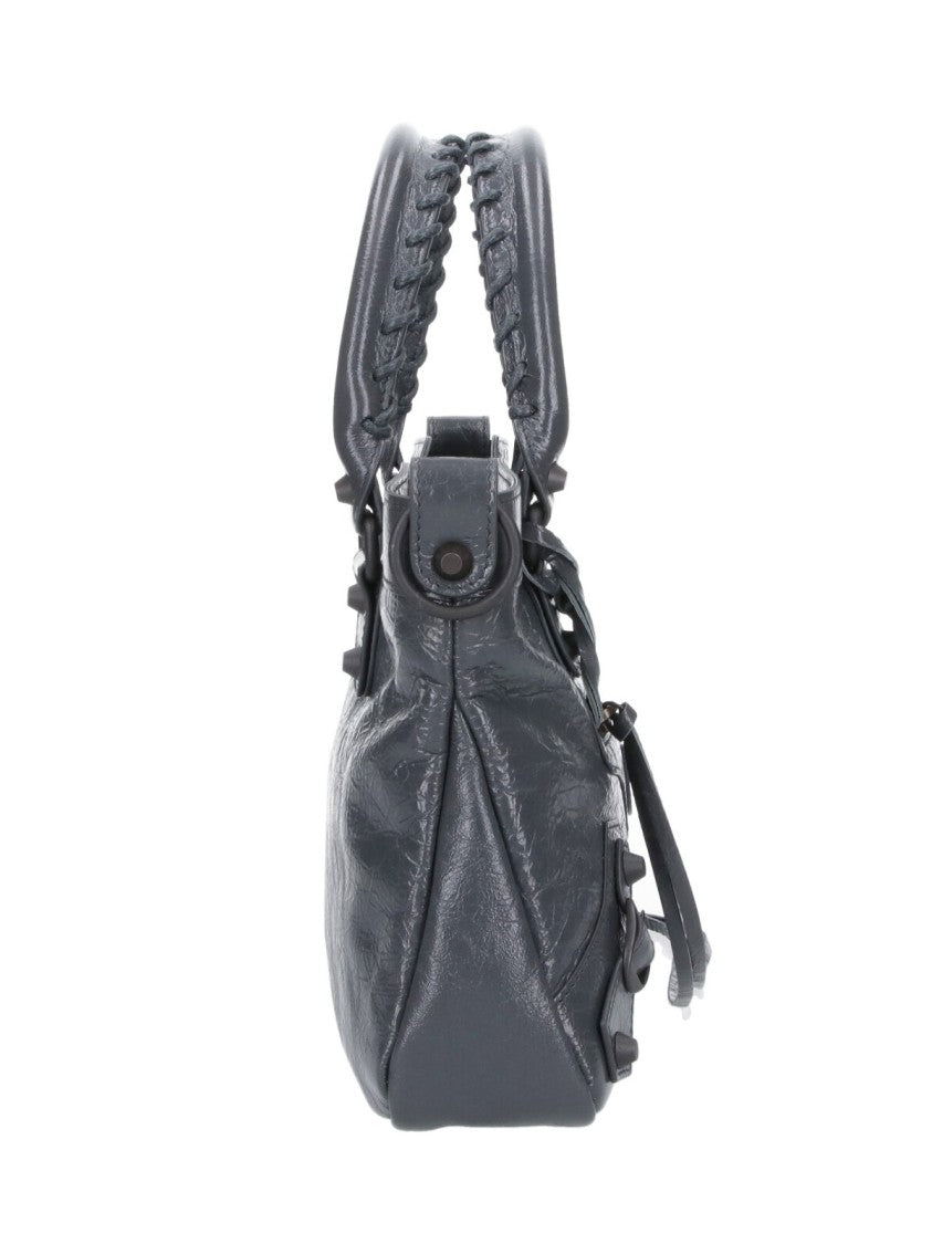 Balenciaga Grey Soft Lamb Leather Le City First Shoulder Bag