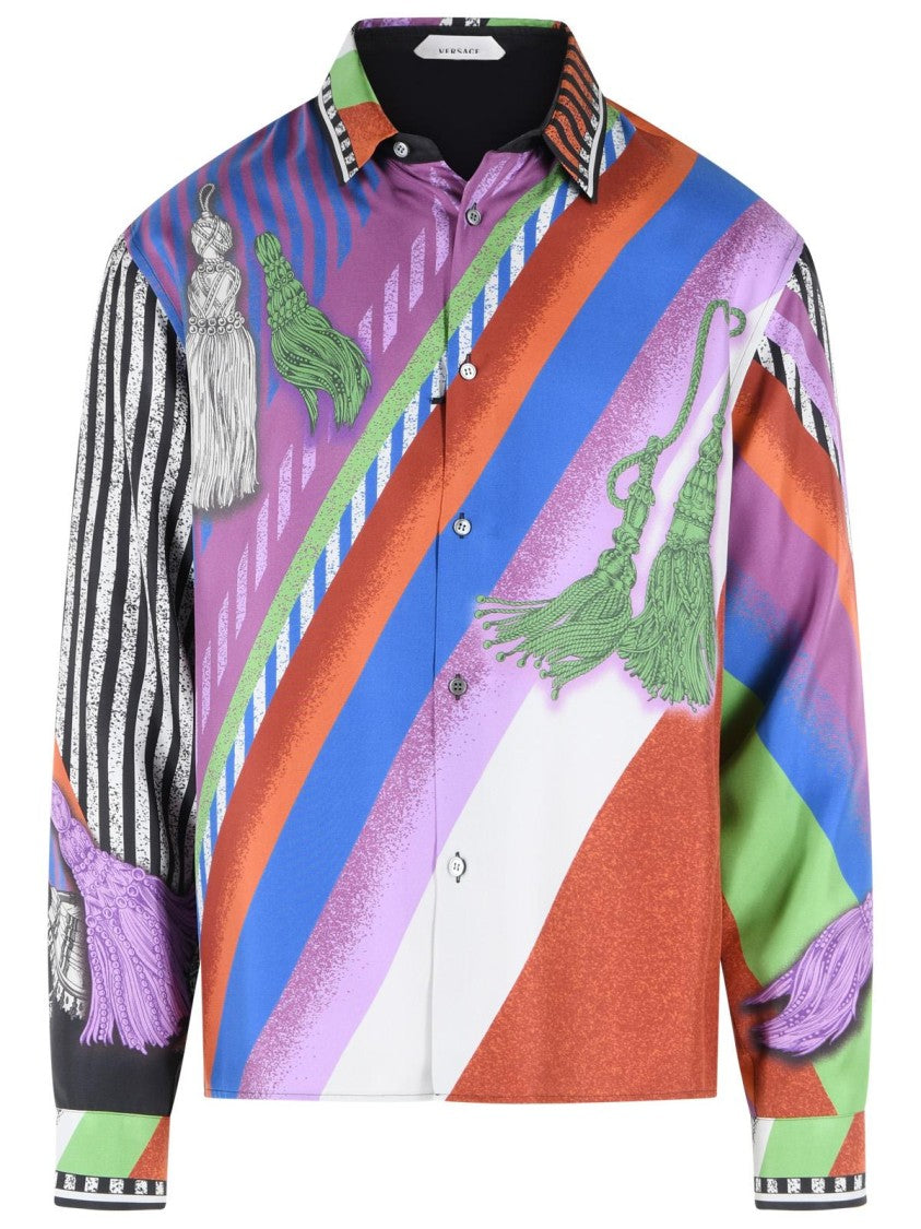 Versace Multicolor Silk Shirt
