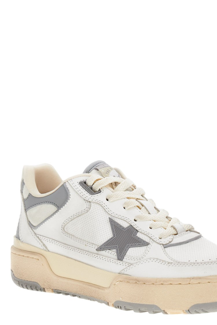 Golden Goose Buffalo Leather Sneakers With Vintage Effect