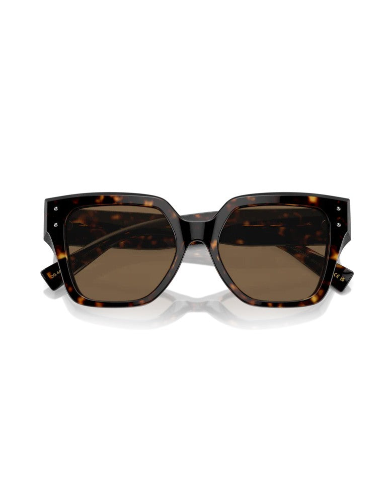 Dolce & Gabbana Square Shape Havana Brown Sunglasses