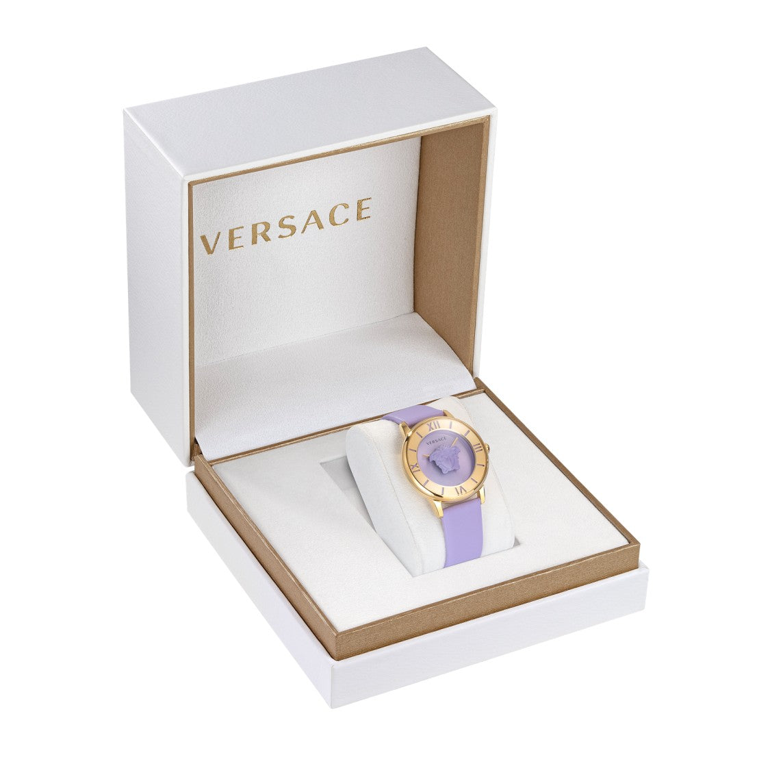 Versace Analog Quartz Watch With 3D Medusa And Yellow-Gold Finish
