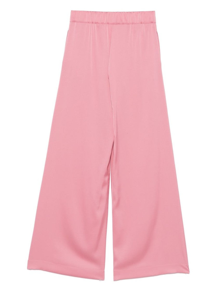 Dexterior Wide-Leg Pink Trousers With Soft Texture