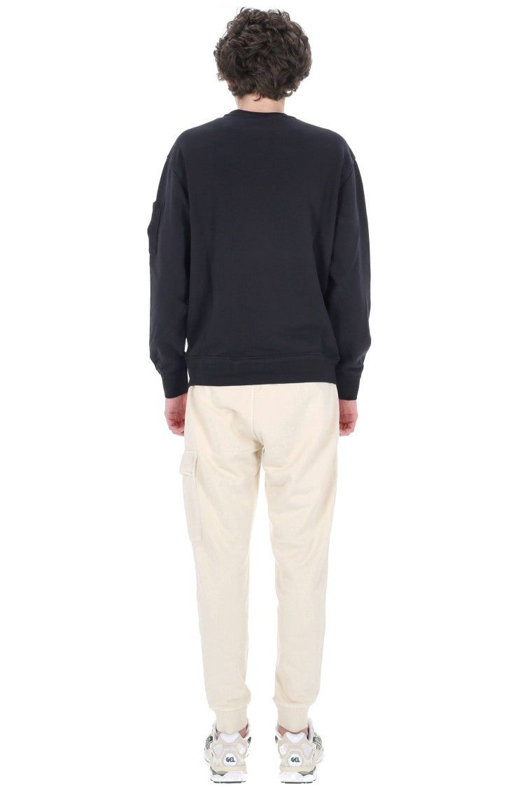 C.P. Company Blue Diagonal Cotton Crewneck Sweatshirt