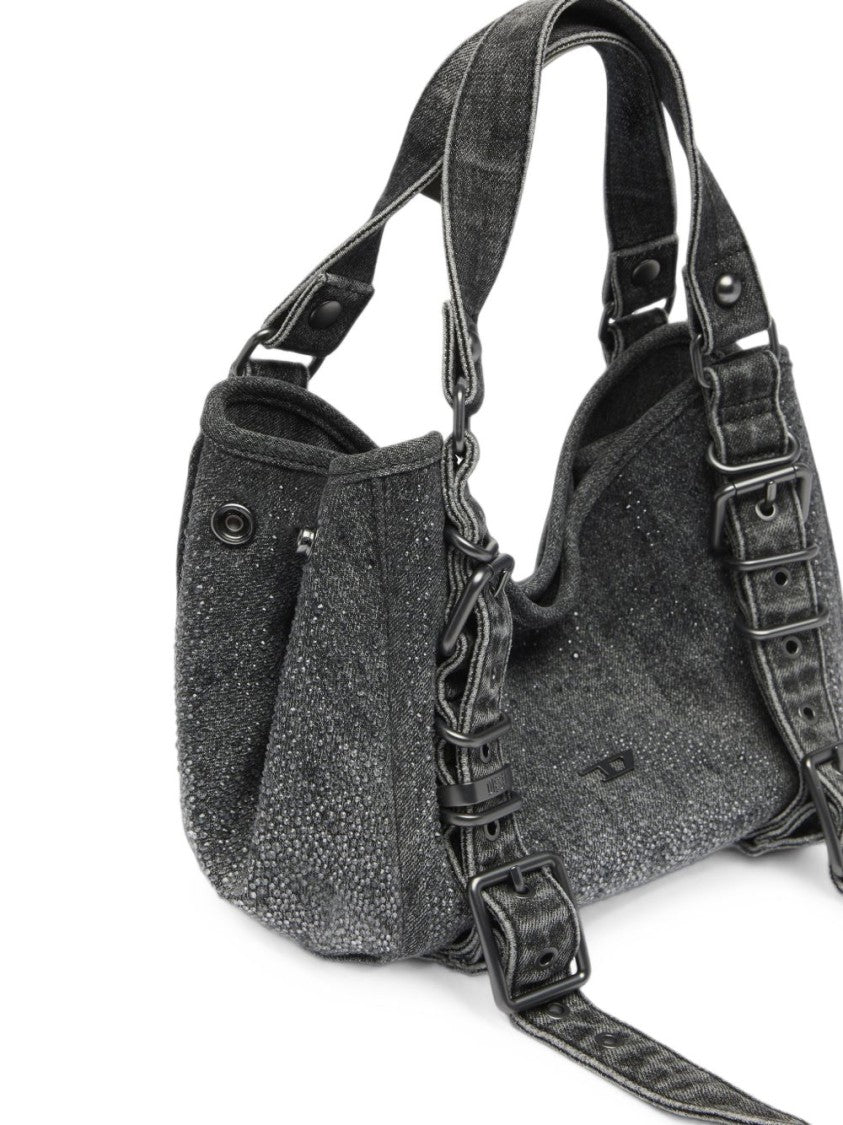 Diesel Textured Black Bag With Structured Silhouette