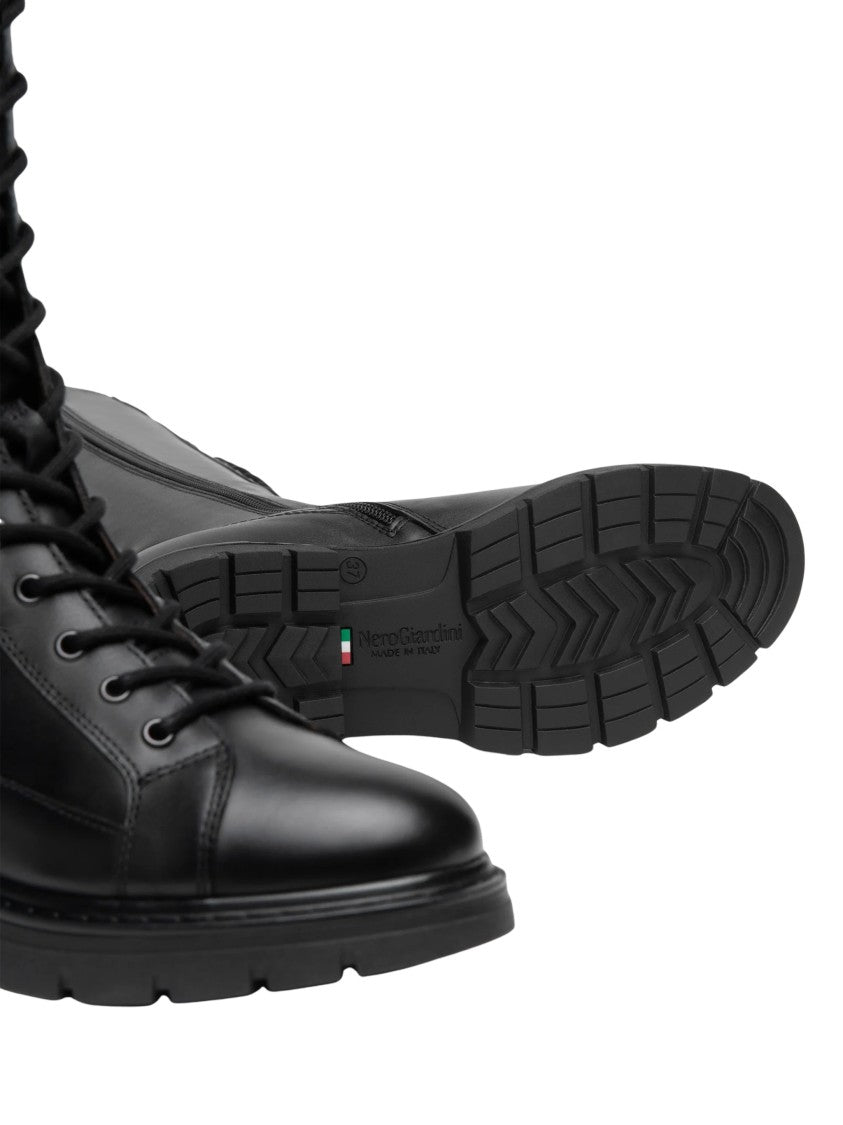 Nero Giardini Ofena Lace-Up Leather Ankle Boots