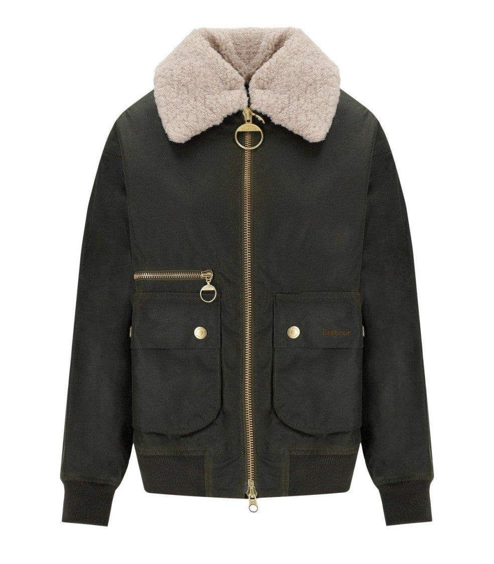 Barbour Maxine Wax Olive Green Jacket