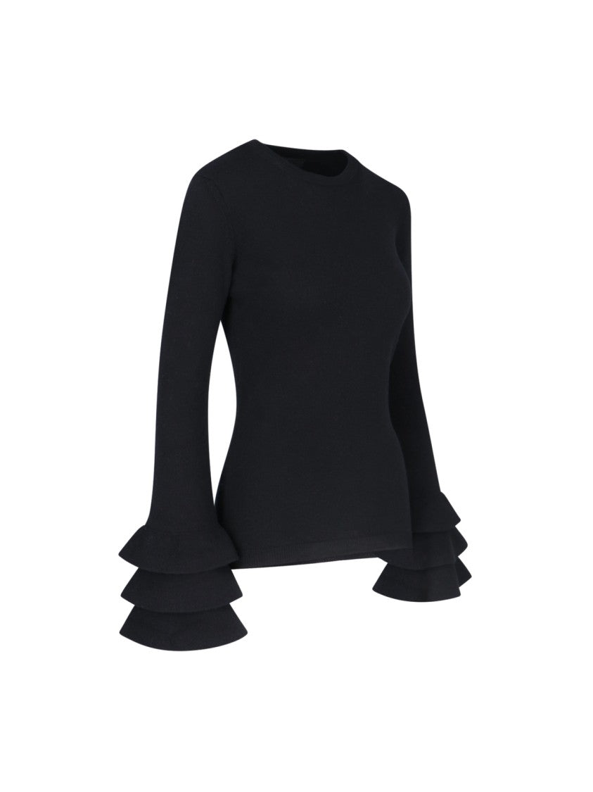 Valentino Ruffle Sweater – Black
