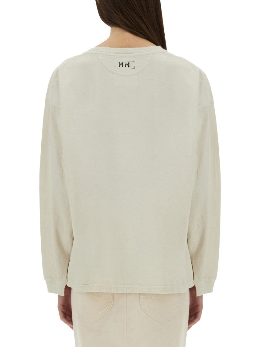 Maison Margiela Relaxed-Fit Cotton Shirt With Signature Logo Detail