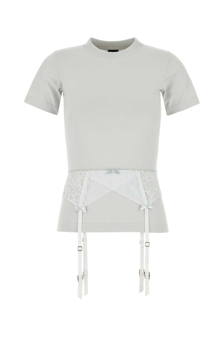 Balenciaga Chalk Stretch Cotton T-Shirt