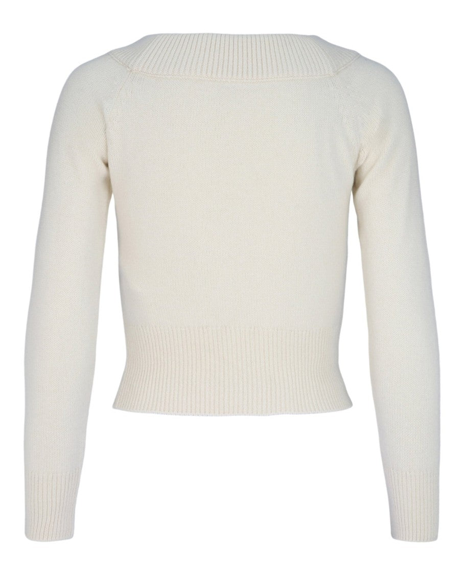 Alexander Mcqueen Off The Shoulder Cashmere Blend Sweater