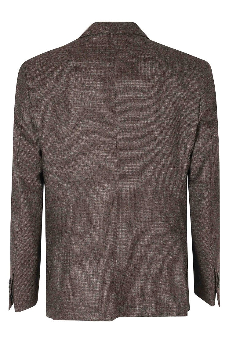 Breras Milano Brown Single-Breasted Virgin Wool Jacket