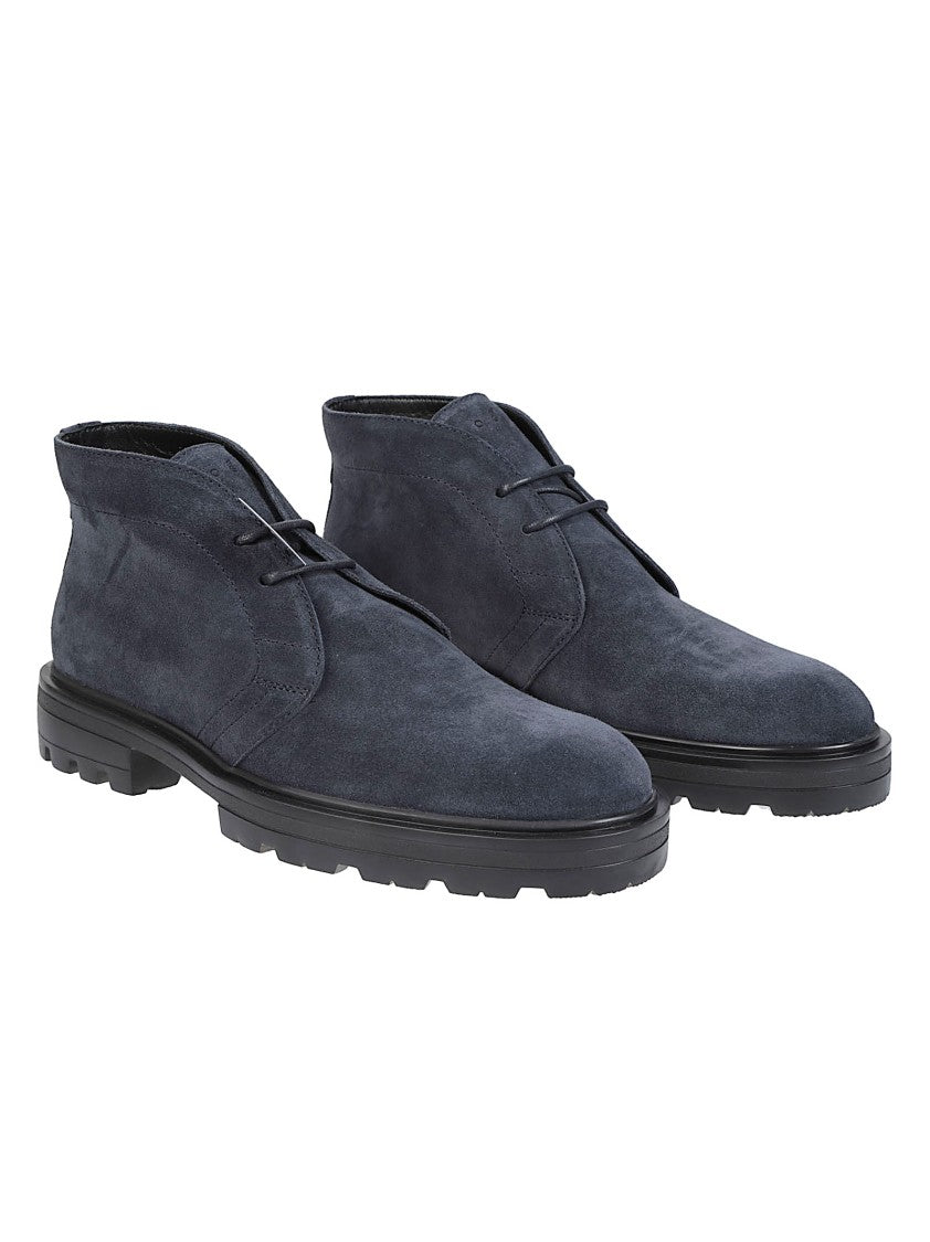 Hogan H673 Calf Leather Ankle Boots