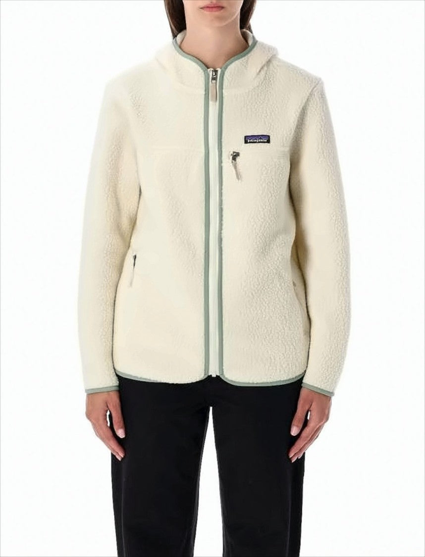 Patagonia Textured Fleece Jacket With Hood And Zip Pockets