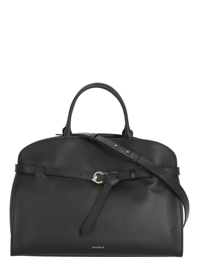 Coccinelle Structured Coccinelle Shoulder Bag With Signature Gold Hardware