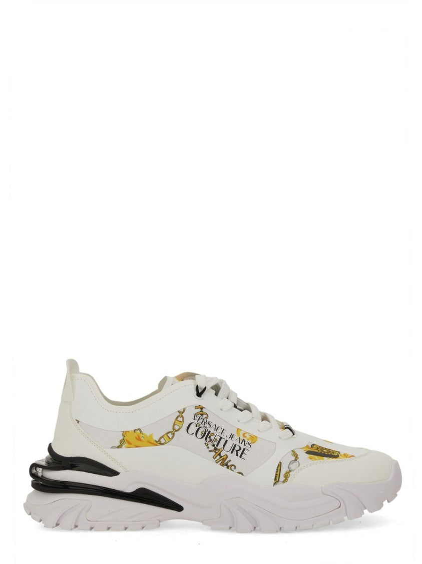 Versace Jeans Couture Chunky Sole Sneakers With Prominent Logo