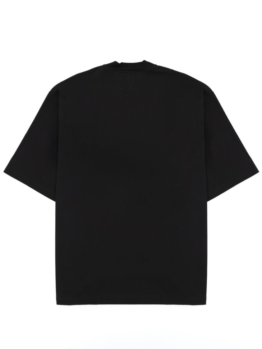 Dolce & Gabbana Black Center Graphic Printed Cotton T-Shirt