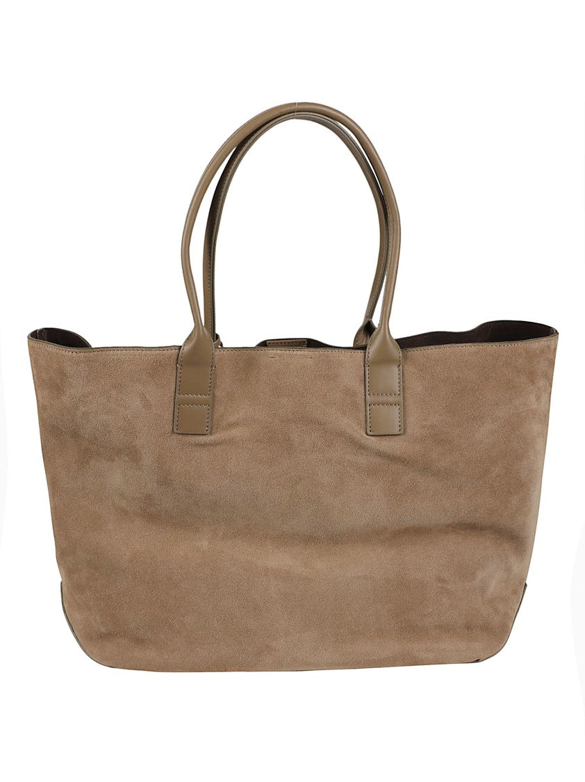 Hogan Address Medium Embossed Calf Leather Shopping Bag
