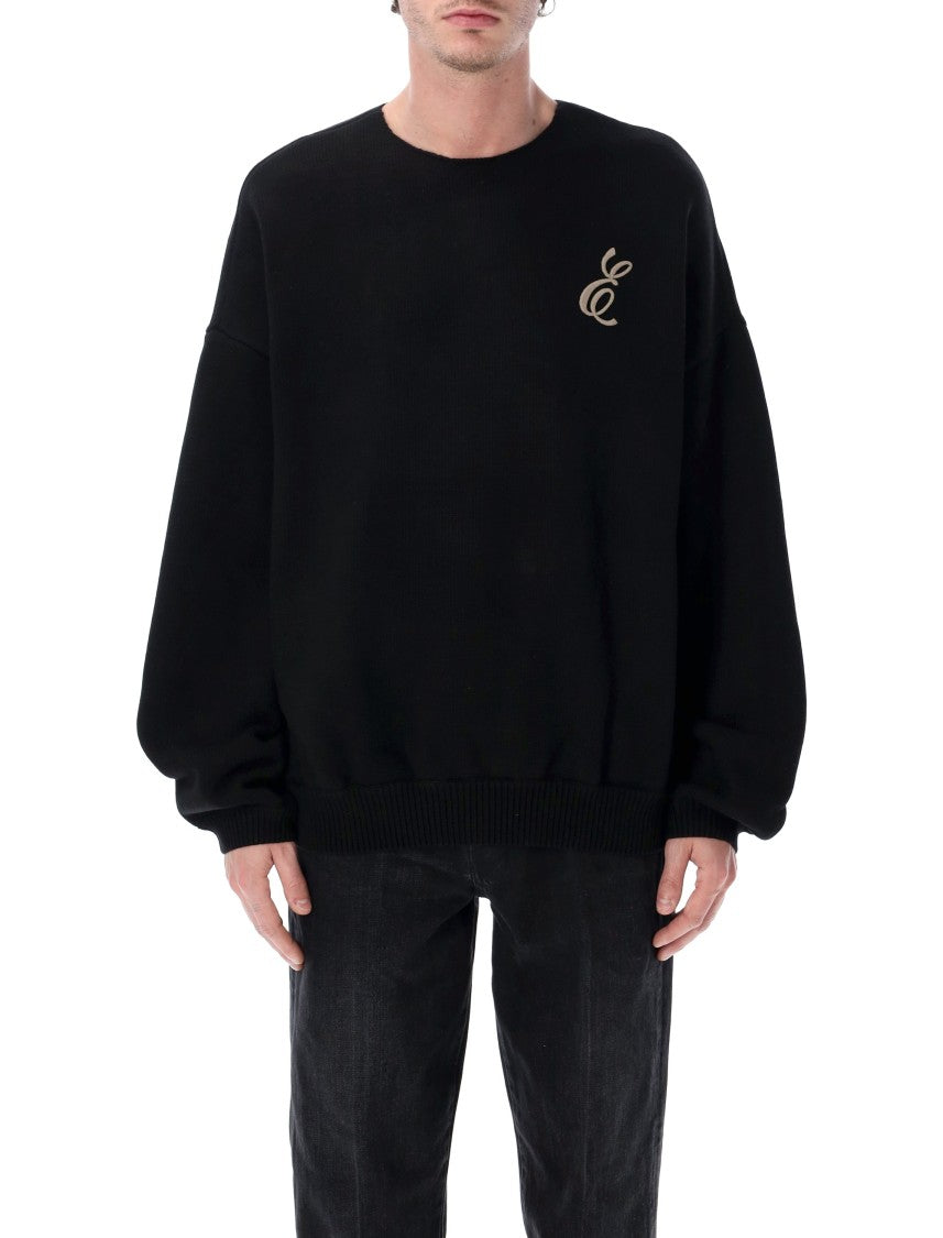 Fear Of God Black Waffle Knit Oversized Sweater