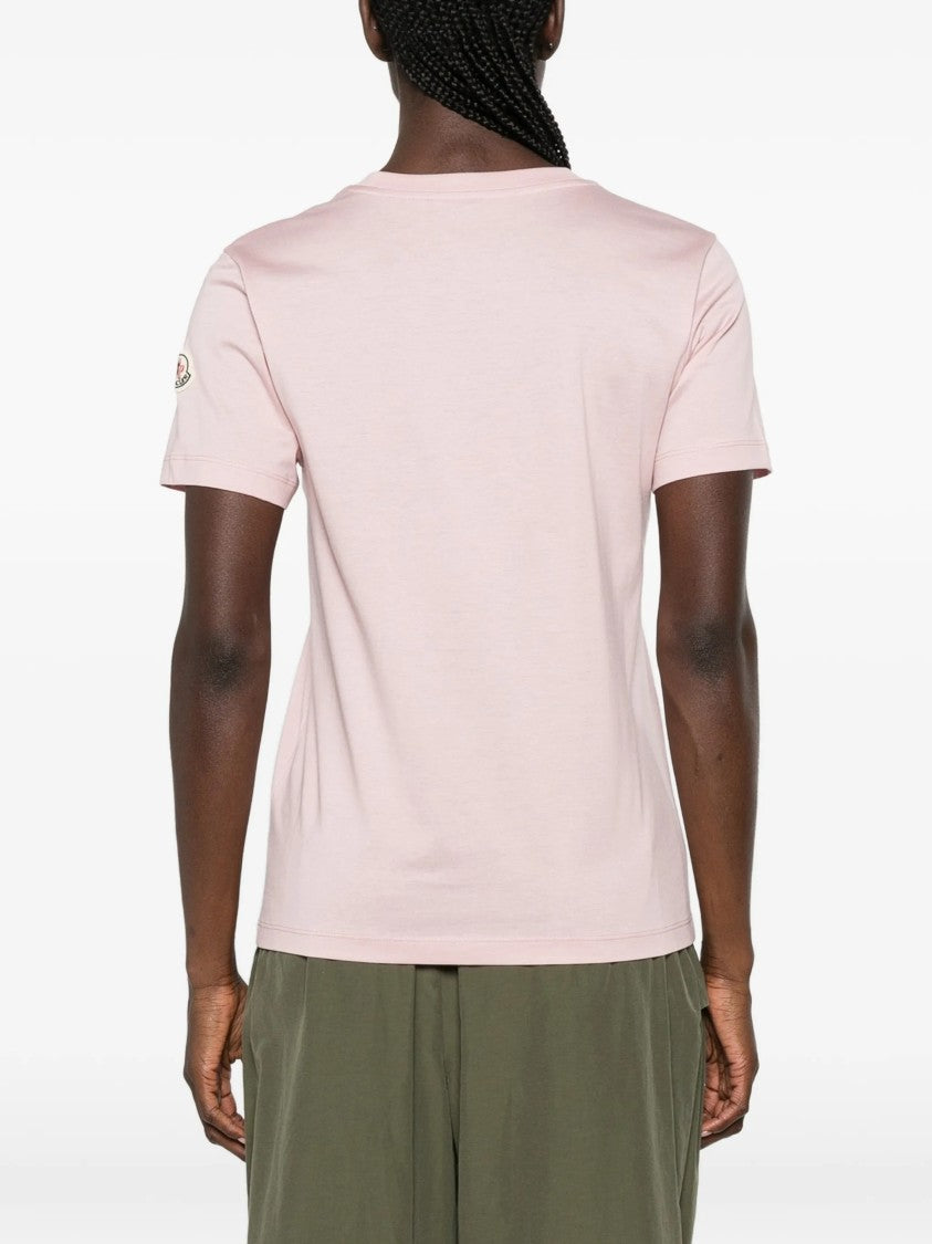 Moncler Premium Short-Sleeve Embroidered Cotton T-Shirt