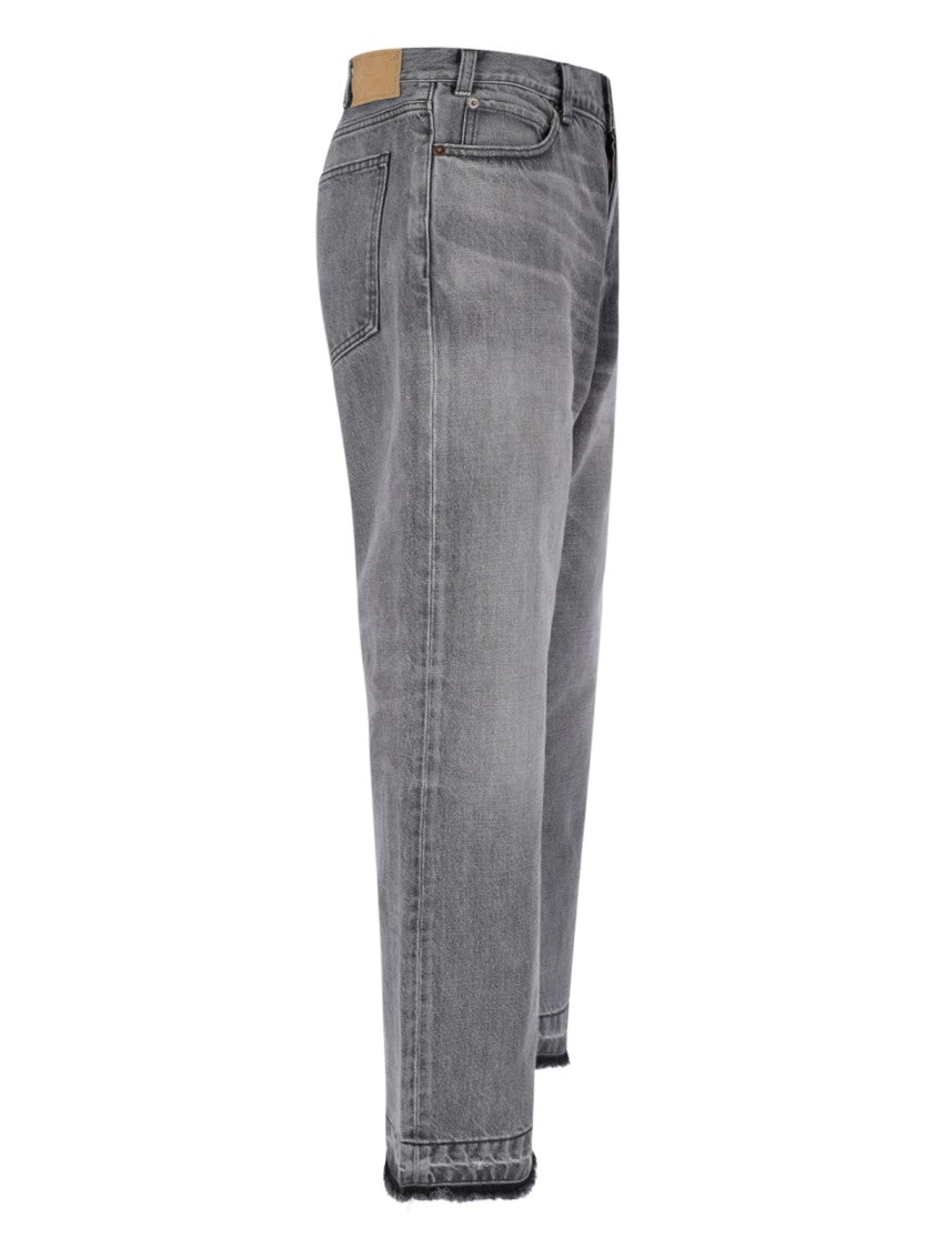 Céline "Wesley" Straight-Leg Jeans Gray