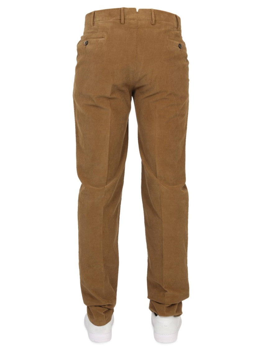 Pt Torino Slim Fit Tailored Pants With Button