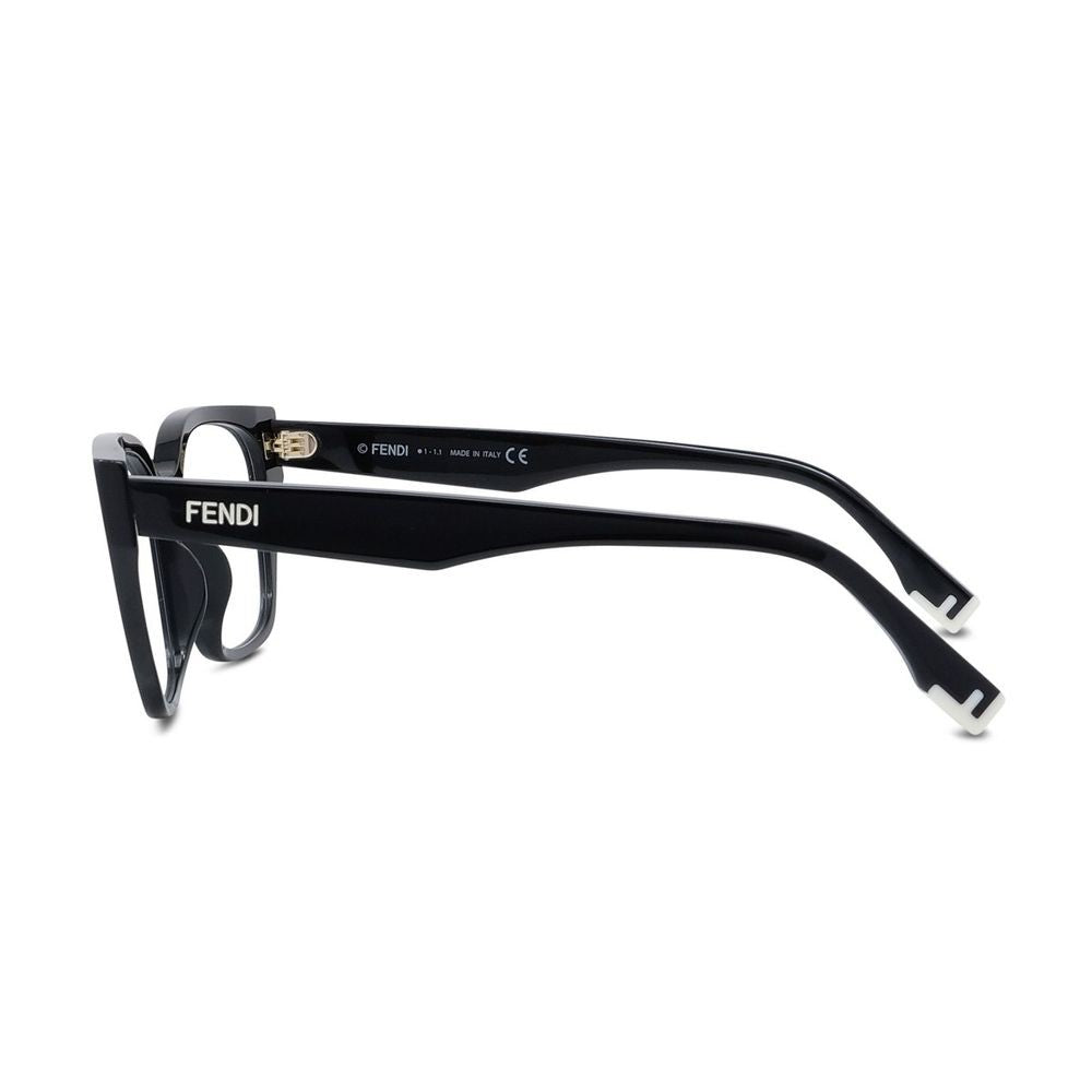 Fendi Way Rectangular Black Acetate Eyeglasses