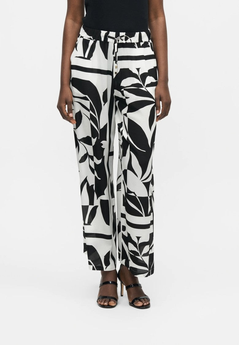 Max Mara Wide-Leg Pants With Abstract Leaf Print