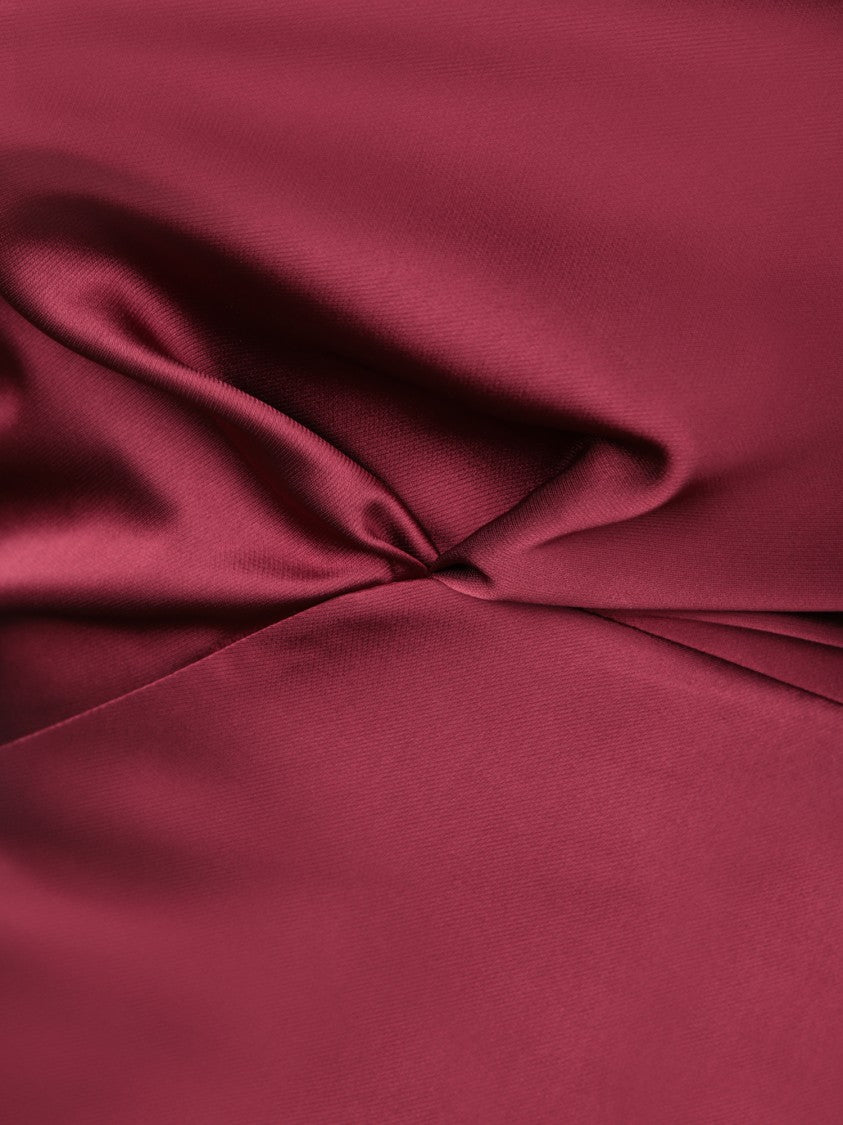 Blanca Vita One-Shoulder Burgundy Evening Dress With Twist Detail