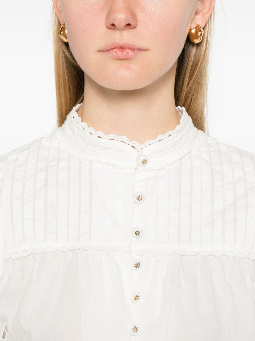 Farm Rio White Richelieu Embroidery Cotton Blouse