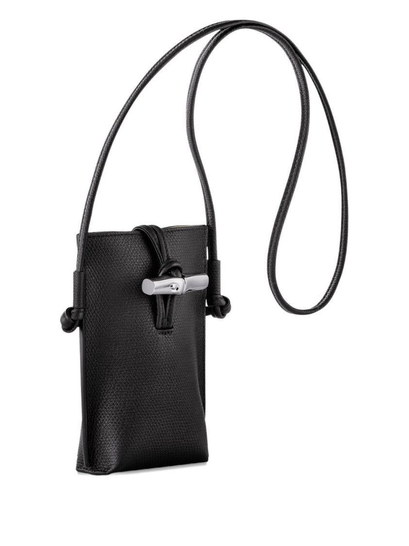 Longchamp Textured Black Crossbody Bag