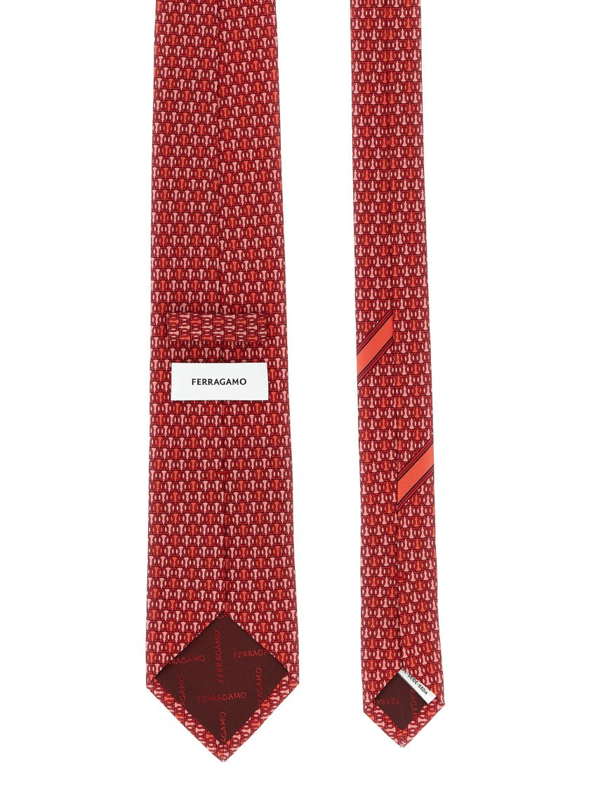 Ferragamo 'Gancini Pois' Print Tie