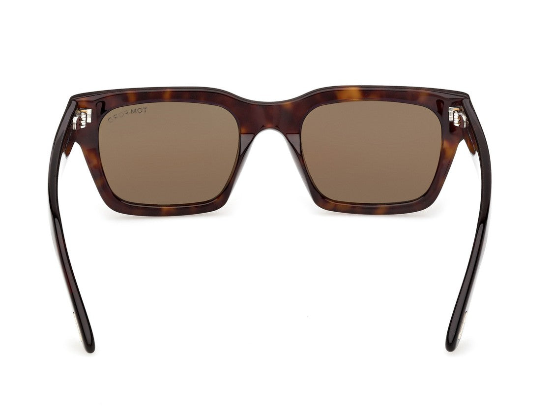 Tom Ford Tortoiseshell Ft1333 Bold Oversized Square Acetate Sunglasses