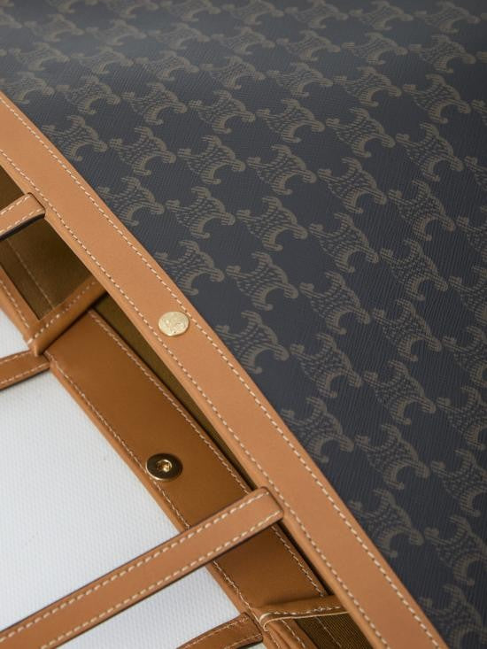 Celine Canvas Tote Bag With Distinctive Pattern