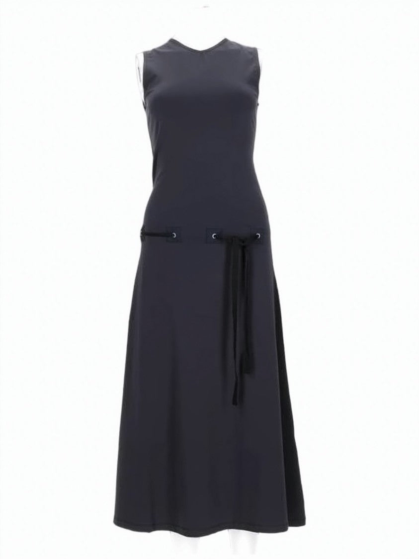 Paloma Wool Sleeveless Blue Midi Dress With Drawstring Waist