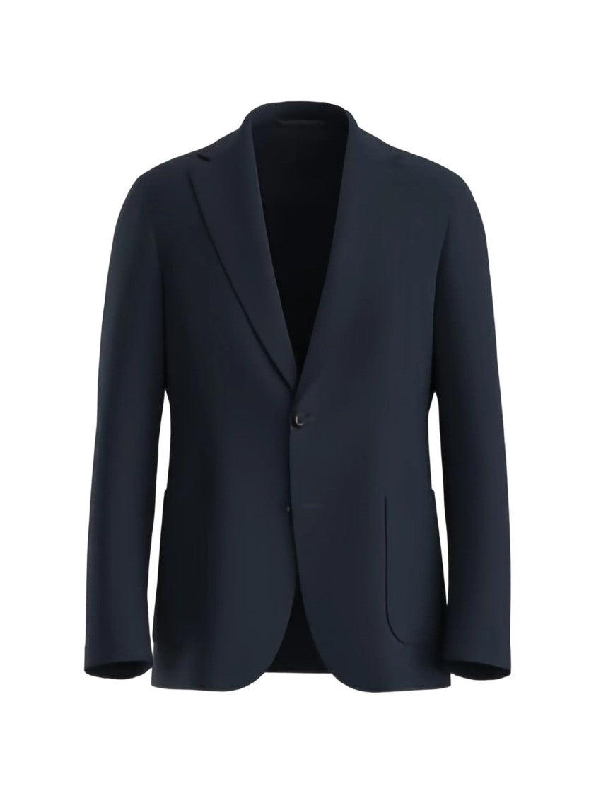 Hugo Boss Tailored Blue Blazer With Notch Lapels And Modern Silhouette